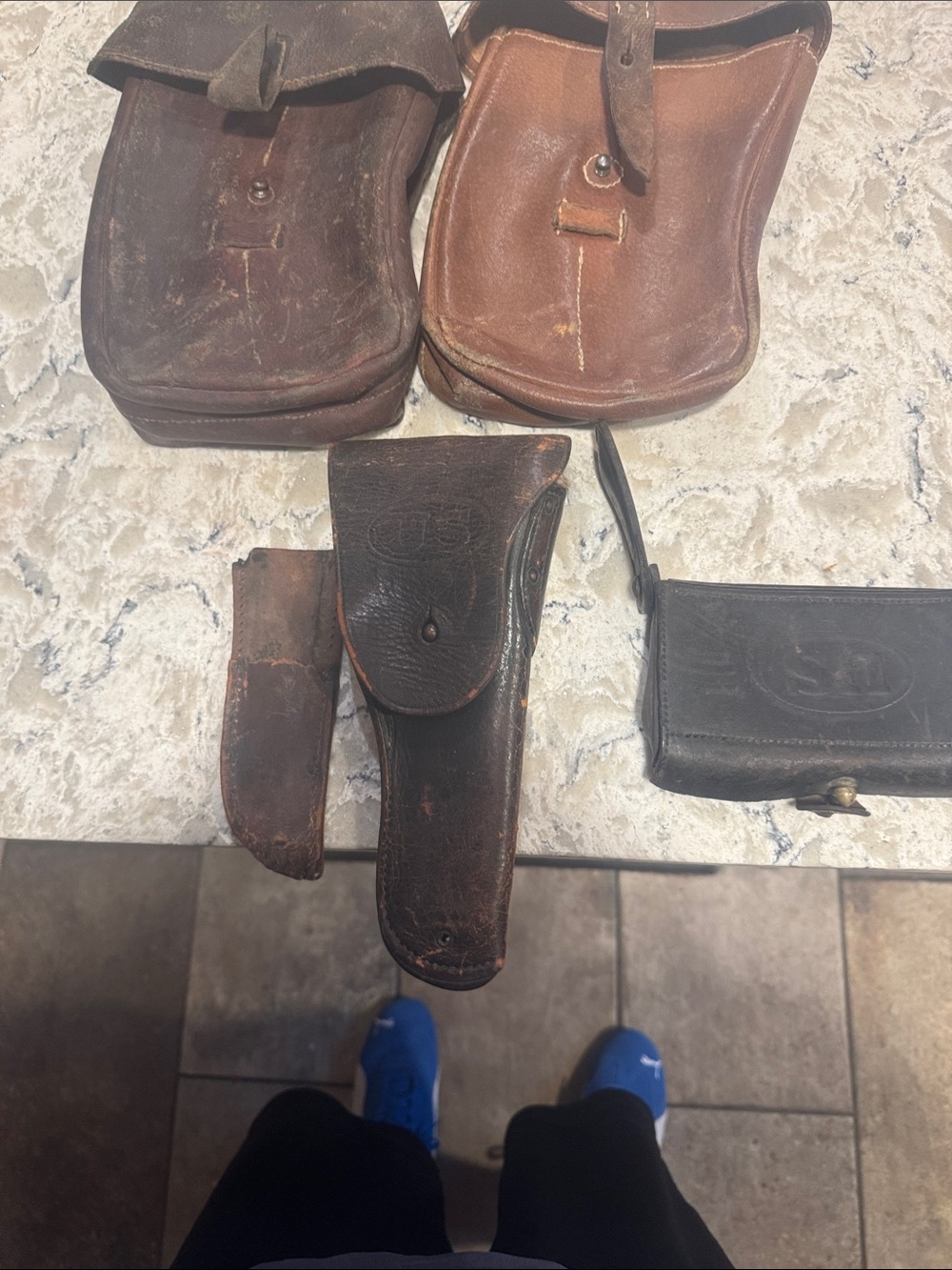 Vintage Leather Holster Pouch - Brown